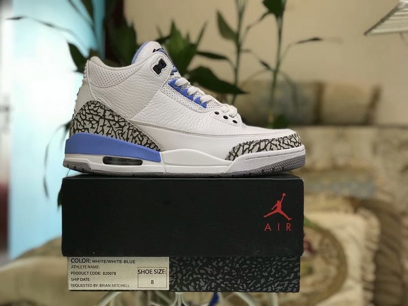 Authentic Air Jordan 3 Retro UNC 3